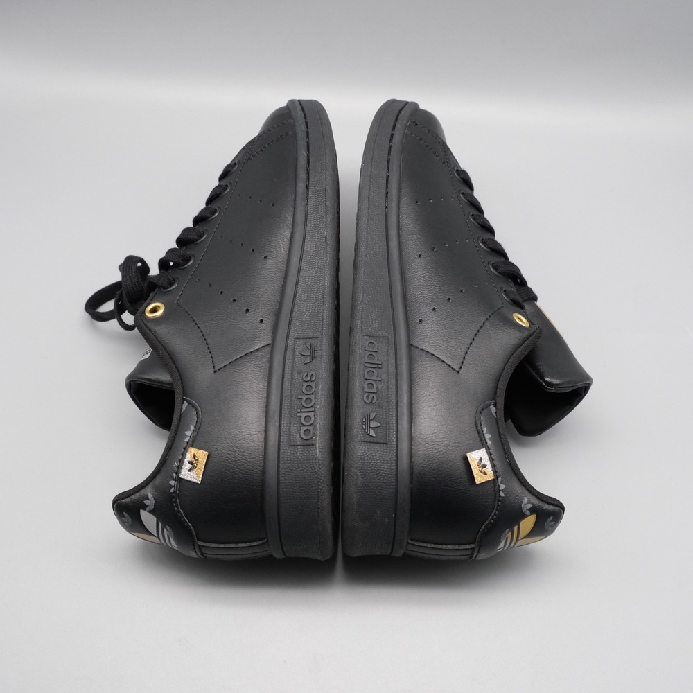 Adidas Stan Smith Sneakers Women Size 9 Black Gold FX5646 Primegreen - Picture 5 of 12